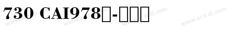 730 CAI978◆字体转换